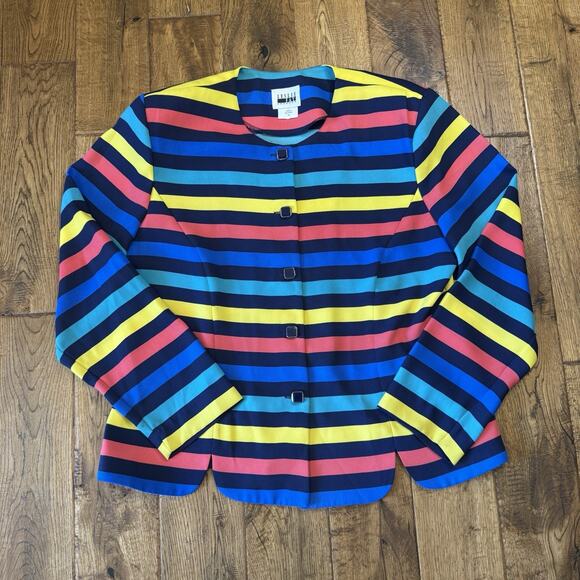 VTG Leslie Fay Leisure Suit Womens Plus Sz 16 Jacket Pants Grandmother Hippy 70s - Picture 2 of 15